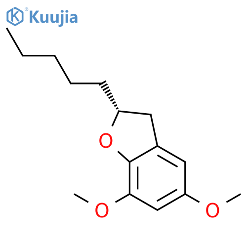 Benzofuran, 2,3-dihydro-5,7-dimethoxy-2-pentyl-, (R)- structure