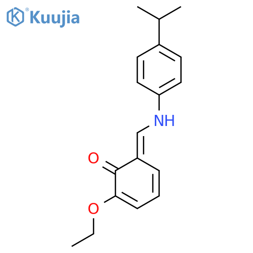 2-Ethoxy-6-{[4-(propan-2-yl)anilino]methylidene}cyclohexa-2,4-dien-1-one structure