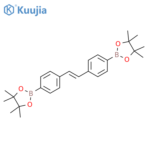 (E)-4,4'-Bis(4,4,5,5-tetramethyl-1,3,2-dioxaborolan-2-yl)stilbene structure