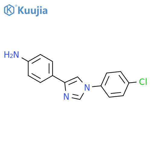 Benzenamine, 4-[1-(4-chlorophenyl)-1H-imidazol-4-yl]- structure