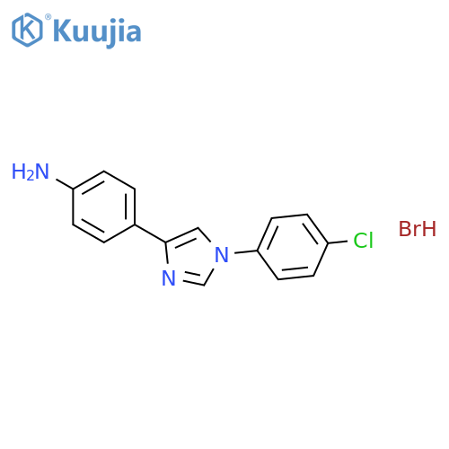 Benzenamine, 4-[1-(4-chlorophenyl)-1H-imidazol-4-yl]-, hydrobromide structure