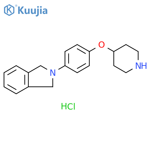 1H-Isoindole, 2,3-dihydro-2-[4-(4-piperidinyloxy)phenyl]-,dihydrochloride structure