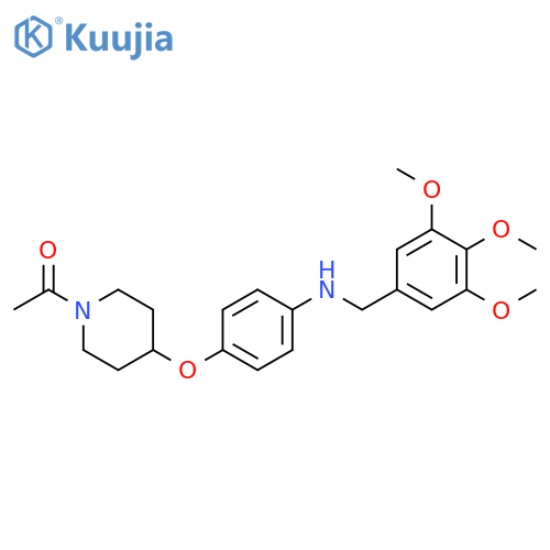 Piperidine,1-acetyl-4-[4-[[(3,4,5-trimethoxyphenyl)methyl]amino]phenoxy]- structure