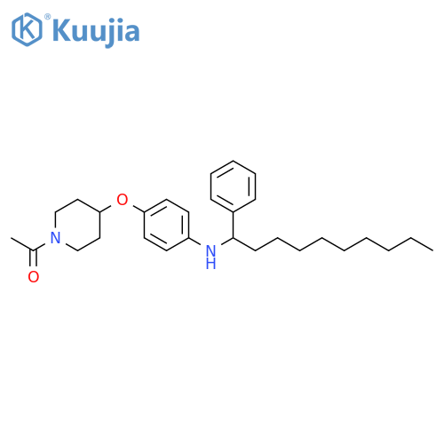 Piperidine, 1-acetyl-4-[4-[(1-phenyldecyl)amino]phenoxy]- structure