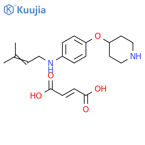 Benzenamine, N-(3-methyl-2-buten-1-yl)-4-(4-piperidinyloxy)-, (2E)-2-butenedioate (2:1) structure