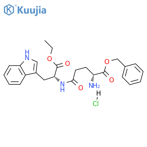 benzyl N5-((R)-1-ethoxy-3-(1H-indol-3-yl)-1-oxopropan-2-yl)-D-glutaminate hydrochloride structure