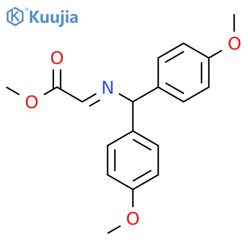 Acetic acid, [[bis(4-methoxyphenyl)methyl]imino]-, methyl ester structure