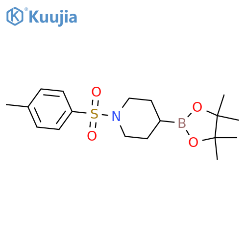 Piperidine, 1-[(4-methylphenyl)sulfonyl]-4-(4,4,5,5-tetramethyl-1,3,2-dioxaborolan-2-yl)- structure