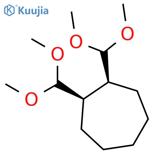 Cycloheptane, 1,2-bis(dimethoxymethyl)-, cis- structure