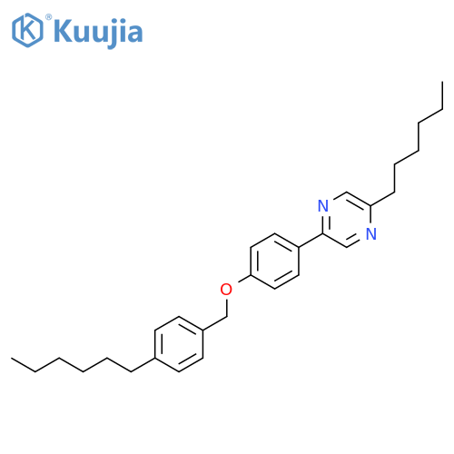 Pyrazine, 2-hexyl-5-[4-[(4-hexylphenyl)methoxy]phenyl]- structure