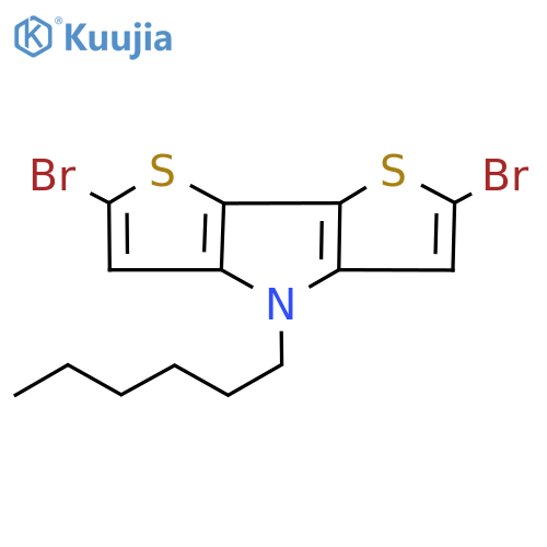 2,6-Dibromo-4-hexyl-4H-dithieno[3,2-b:2',3'-d]pyrrole structure