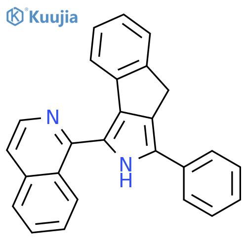 Indeno[1,2-c]pyrrole, 2,8-dihydro-3-(1-isoquinolinyl)-1-phenyl- structure
