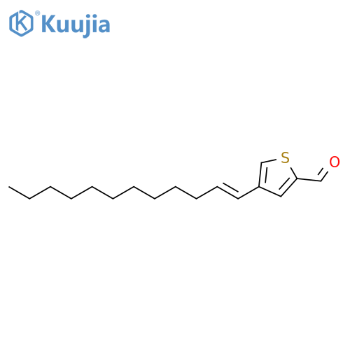 2-Thiophenecarboxaldehyde, 4-(1-dodecenyl)-, (E)- structure