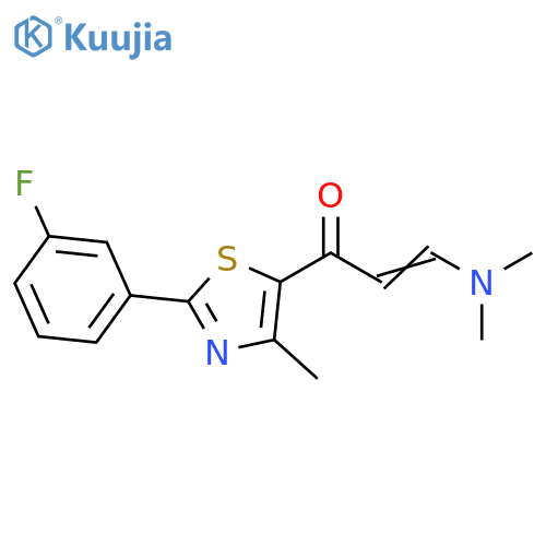 (2E)-3-(Dimethylamino)-1-2-(3-fluorophenyl)-4-methyl-1,3-thiazol-5-ylprop-2-en-1-one structure