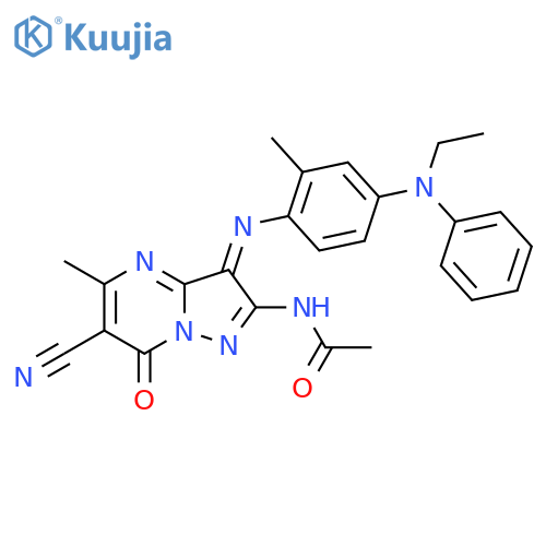 Acetamide,N-[6-cyano-3-[[4-(ethylphenylamino)-2-methylphenyl]imino]-3,7-dihydro-5-methyl-7-oxopyrazolo[1,5-a]pyrimidin-2-yl]- structure