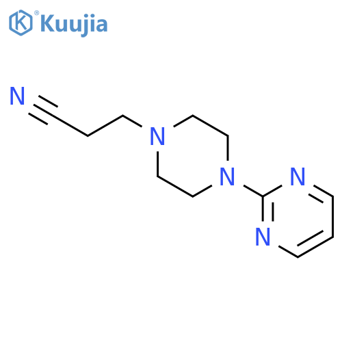 1-Piperazinepropanenitrile, 4-(2-pyrimidinyl)- structure