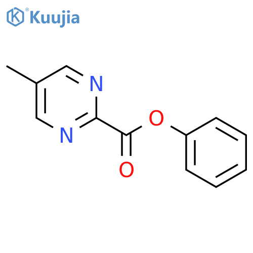 2-Pyrimidinecarboxylic acid, 5-methyl-, phenyl ester structure