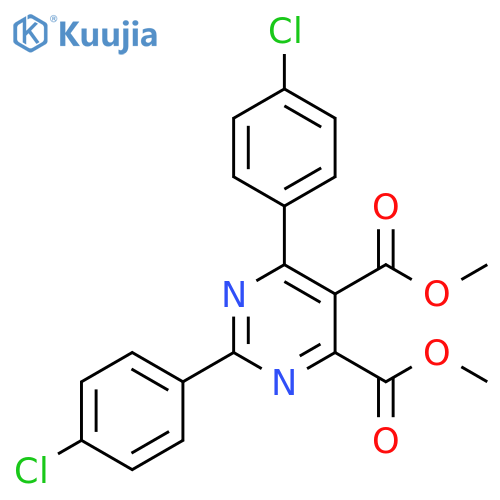 4,5-Pyrimidinedicarboxylic acid, 2,6-bis(4-chlorophenyl)-, 4,5-dimethyl ester structure