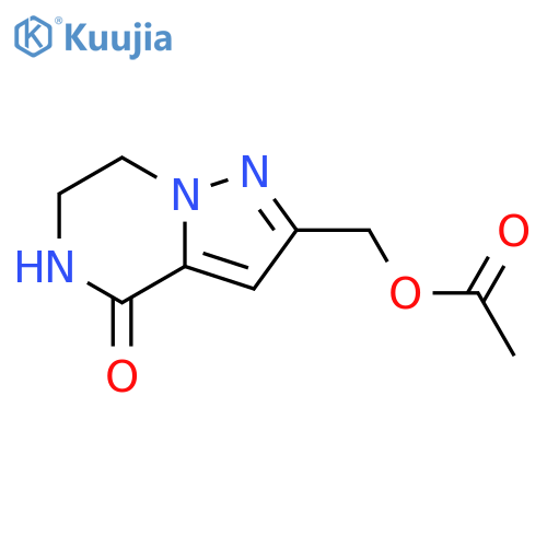 2-[(acetyloxy)methyl]-6,7-dihydro-Pyrazolo[1,5-a]pyrazin-4(5H)-one structure