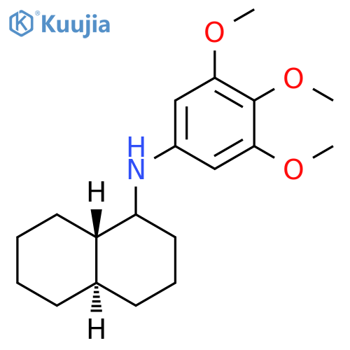 1-Naphthalenamine, decahydro-N-(3,4,5-trimethoxyphenyl)-, (4aR,8aS)-rel- structure