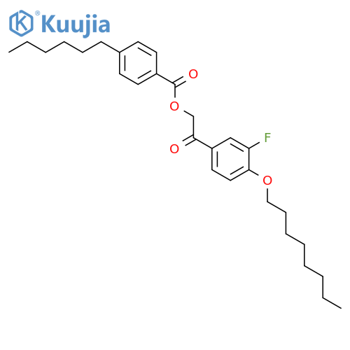 Benzoic acid, 4-hexyl-, 2-[3-fluoro-4-(octyloxy)phenyl]-2-oxoethyl ester structure