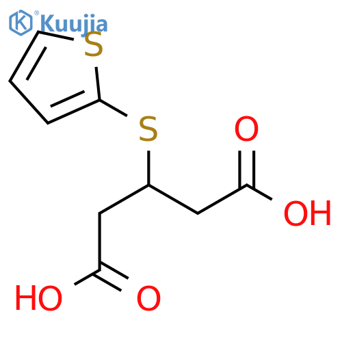 Pentanedioic acid, 3-(2-thienylthio)- structure