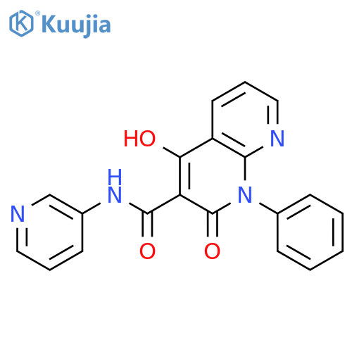 1,8-Naphthyridine-3-carboxamide,1,2-dihydro-4-hydroxy-2-oxo-1-phenyl-N-3-pyridinyl- structure