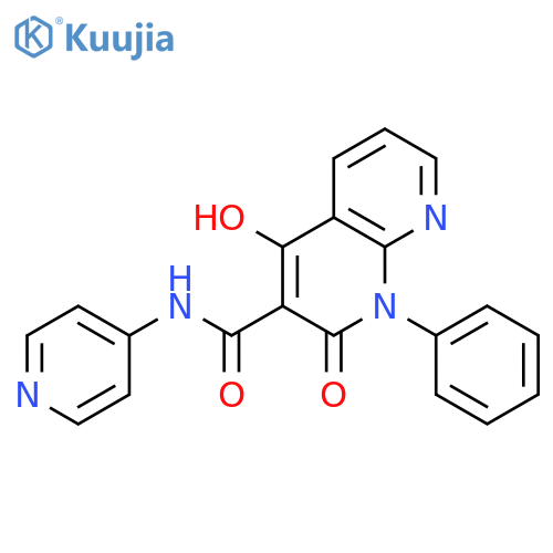 1,8-Naphthyridine-3-carboxamide,1,2-dihydro-4-hydroxy-2-oxo-1-phenyl-N-4-pyridinyl- structure