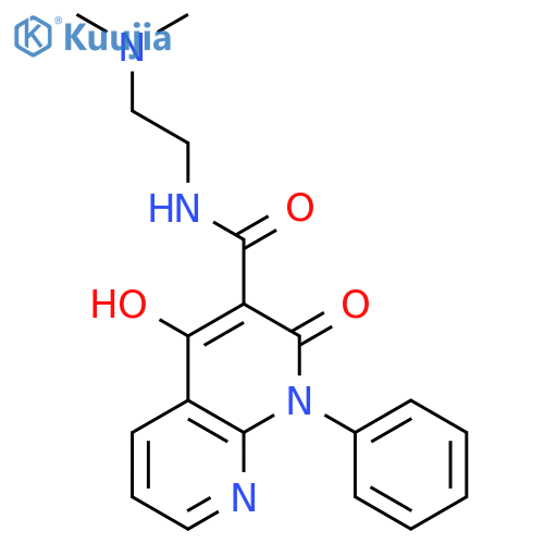 1,8-Naphthyridine-3-carboxamide,N-[2-(dimethylamino)ethyl]-1,2-dihydro-4-hydroxy-2-oxo-1-phenyl- structure