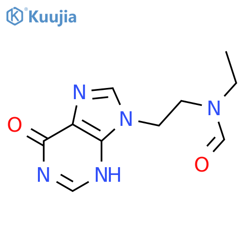 N-Ethyl-N-[2-(6-oxo-3,6-dihydro-9H-purin-9-yl)ethyl]formamide structure