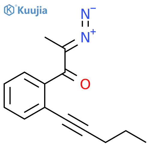 2-Diazonio-1-[2-(pent-1-yn-1-yl)phenyl]prop-1-en-1-olate structure