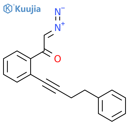 Ethanone, 2-diazo-1-[2-(4-phenyl-1-butynyl)phenyl]- structure
