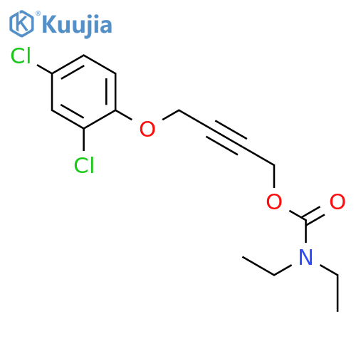 Carbamic acid, diethyl-, 4-(2,4-dichlorophenoxy)-2-butynyl ester structure