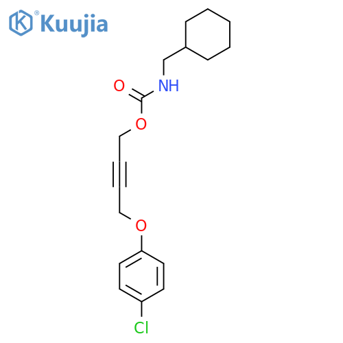 Carbamic acid, cyclohexylmethyl-, 4-(4-chlorophenoxy)-2-butynyl ester structure