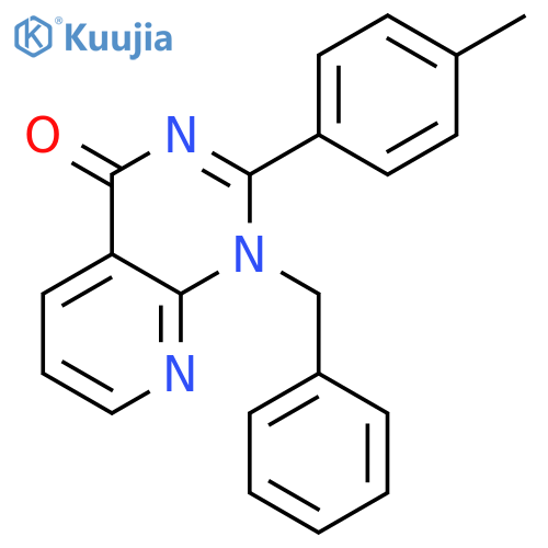 Pyrido[2,3-d]pyrimidin-4(1H)-one, 2-(4-methylphenyl)-1-(phenylmethyl)- structure