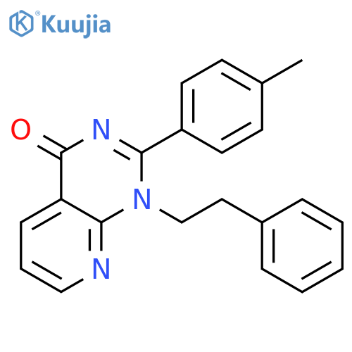 Pyrido[2,3-d]pyrimidin-4(1H)-one, 2-(4-methylphenyl)-1-(2-phenylethyl)- structure