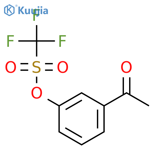Methanesulfonic acid, trifluoro-, 3-acetylphenyl ester structure