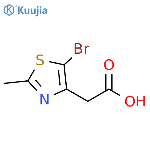 2-(5-bromo-2-methyl-1,3-thiazol-4-yl)acetic acid structure