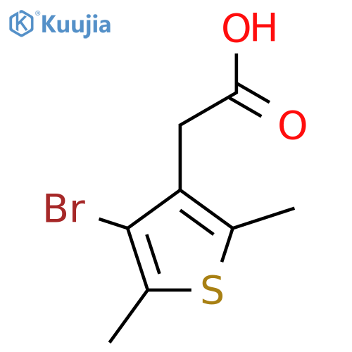 2-(4-Bromo-2,5-dimethylthiophen-3-yl)acetic acid structure