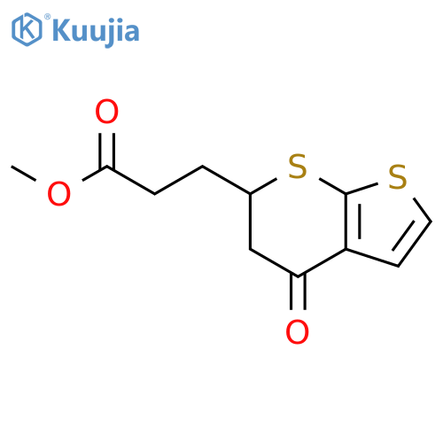 4H-Thieno[2,3-b]thiopyran-6-propanoic acid, 5,6-dihydro-4-oxo-, methylester structure