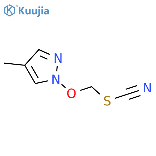 Thiocyanic acid [(4-methyl-1H-pyrazol-1-yl)oxy]methyl ester structure