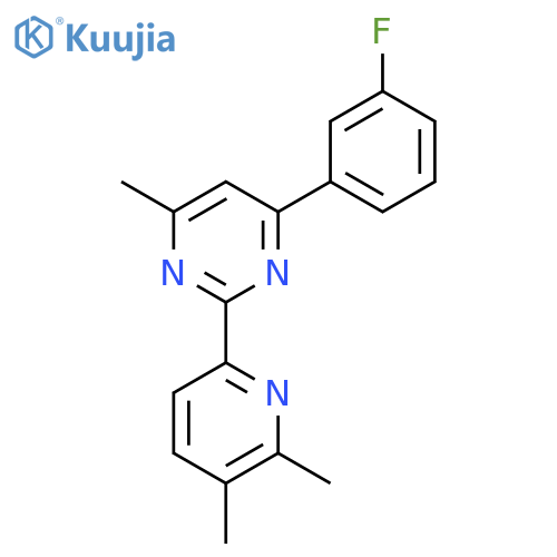 Pyrimidine, 2-(5,6-dimethyl-2-pyridinyl)-4-(3-fluorophenyl)-6-methyl- structure