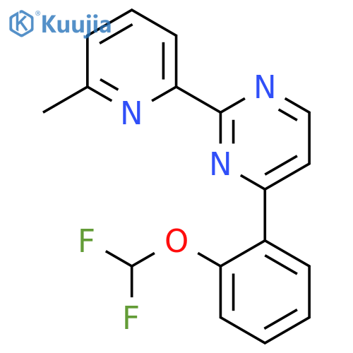 Pyrimidine, 4-[2-(difluoromethoxy)phenyl]-2-(6-methyl-2-pyridinyl)- structure