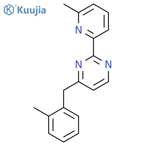 Pyrimidine, 4-[(2-methylphenyl)methyl]-2-(6-methyl-2-pyridinyl)- structure