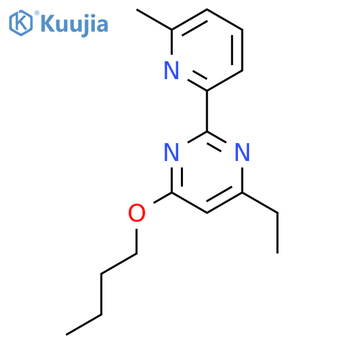 Pyrimidine, 4-butoxy-6-ethyl-2-(6-methyl-2-pyridinyl)- structure
