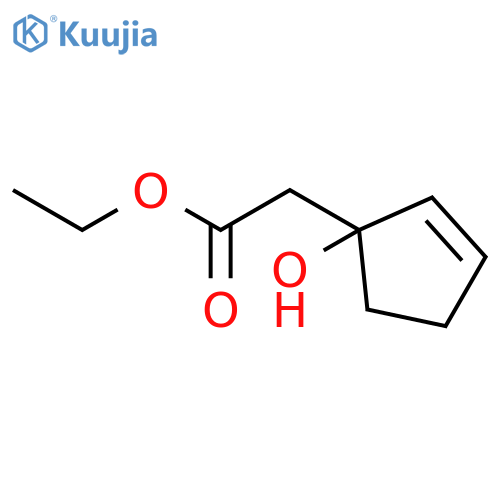 2-Cyclopentene-1-acetic acid, 1-hydroxy-, ethyl ester structure
