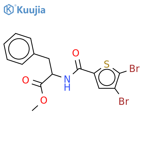 L-Phenylalanine, N-[(4,5-dibromo-2-thienyl)carbonyl]-, methyl ester structure