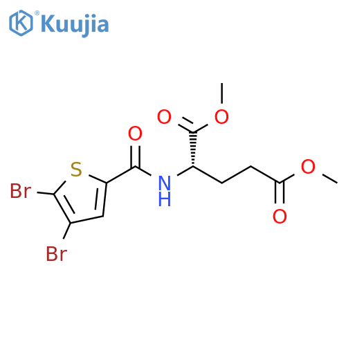 L-Glutamic acid, N-[(4,5-dibromo-2-thienyl)carbonyl]-, dimethyl ester structure