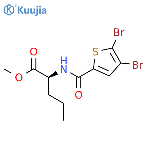 L-Norvaline, N-[(4,5-dibromo-2-thienyl)carbonyl]-, methyl ester structure