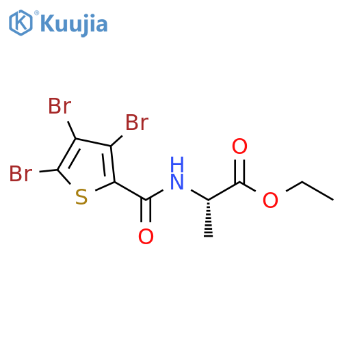 L-Alanine, N-[(3,4,5-tribromo-2-thienyl)carbonyl]-, ethyl ester structure